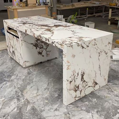 宝格丽岩板岛台餐桌一体家用厨房轻奢导台小户型客厅高级齐平吧台