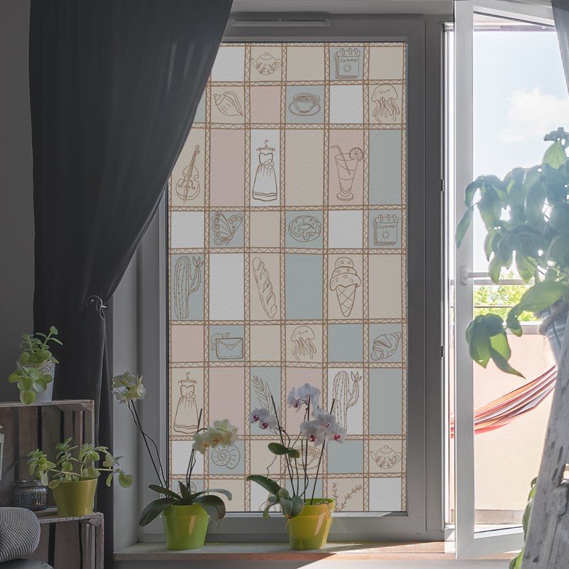 全遮光白底d不透隔热防晒静电无胶玻璃贴膜窗贴纸浴室阳台移门装