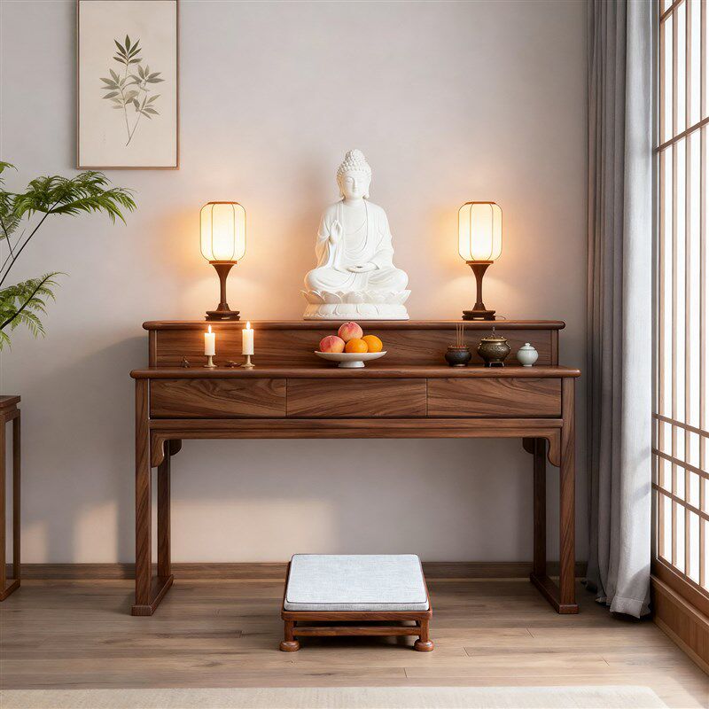 新中式中堂口现代供香火贡桌佛台经桌家庭用实木仙家供奉神台佛堂