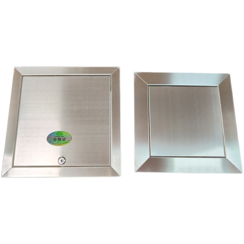 304不锈钢检修口盖板空调维修门管F道装饰按压锁式检查口定制加厚