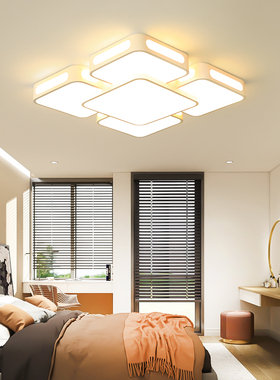 客厅灯简约现代大气家用LEDw吸顶灯长方形2023年新款吊灯卧室灯具