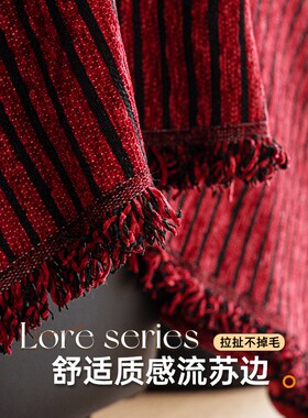 高级感红色沙发h盖布2024新款沙发套罩盖巾一整张防猫抓沙发毯通