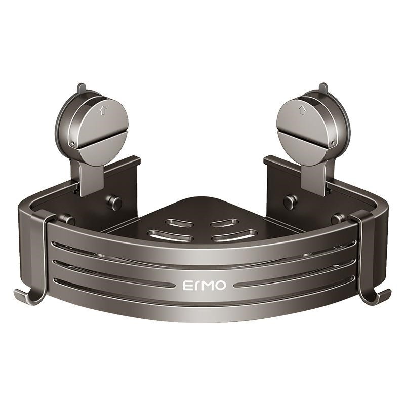 吸盘卫生间置物架壁挂式s浴室架子免打孔厕所洗手台墙上三角收纳