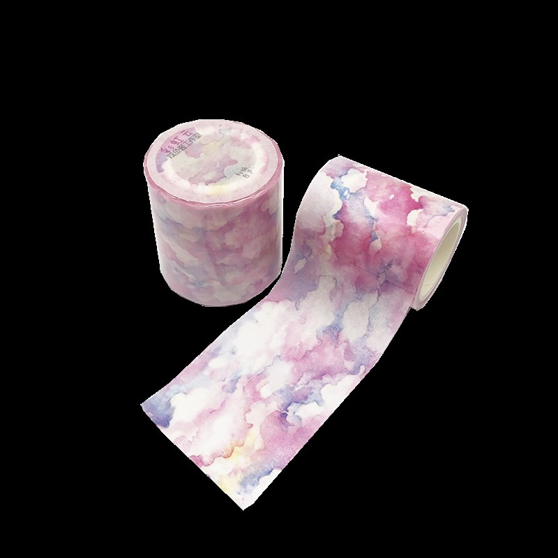 天空云彩造景背景水彩手帐台产重I特油和纸胶带【彩虹云】