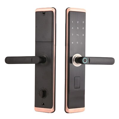 半自动密码门锁家用防盗门智能锁一握开电M子智能指纹门锁智能门