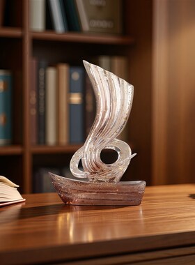 一帆风顺帆船办公室客厅家居风生水起摆L件轻奢玄关装饰高级感