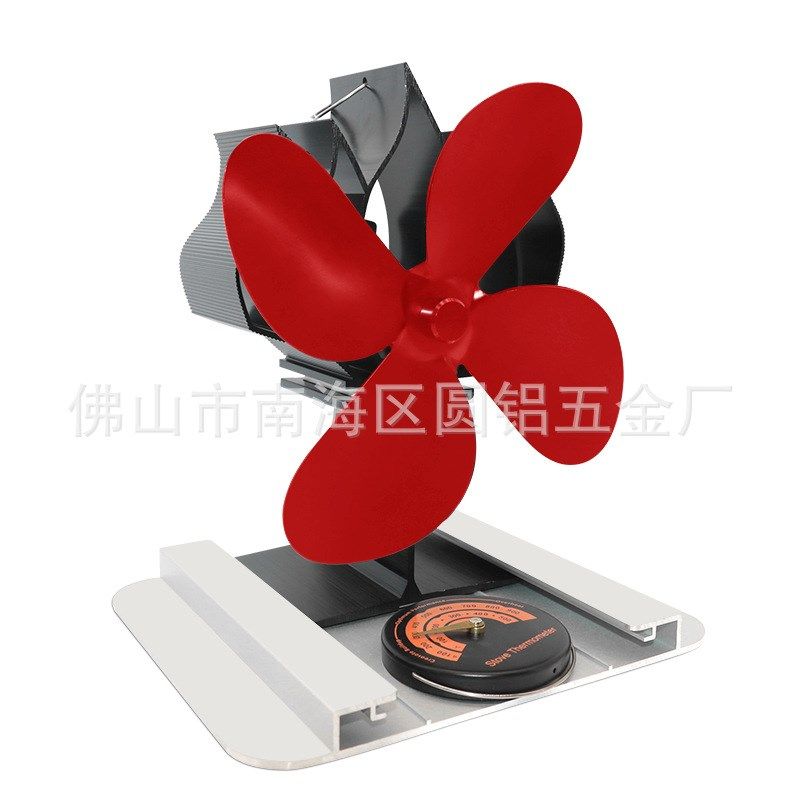 2022新款跨境亚马逊壁炉风扇外贸欧美热动力风扇冰钓取暖热能风扇
