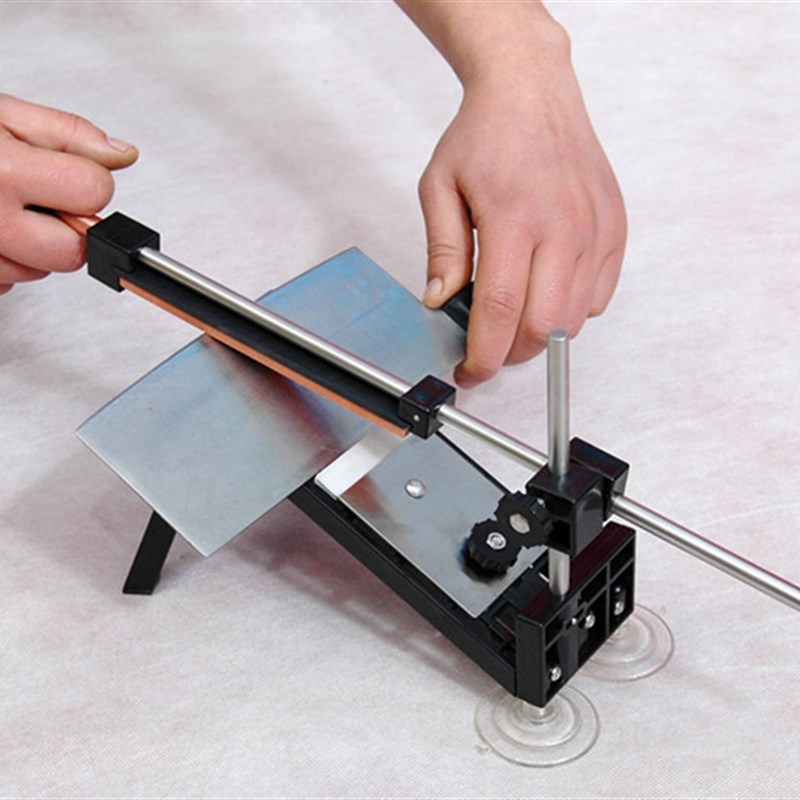 LEEPED送4条阿大磨刀石油石送刀布 全角度定角磨刀器各类刀具通吃