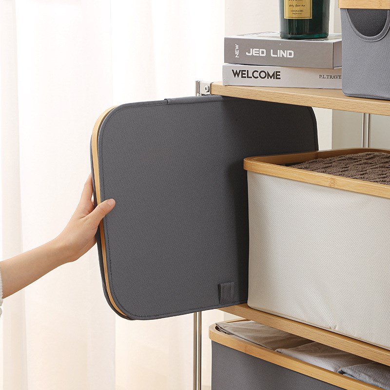 脏衣篮家用收纳筐可折叠洗衣篮竹制布艺高颜值放衣服的神器收纳篮