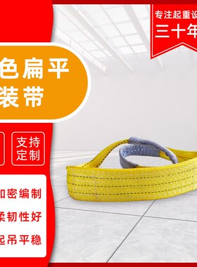 厂家销售6倍吊装带3T3M 高强涤纶丝 彩色扁平两头扣起重吊带