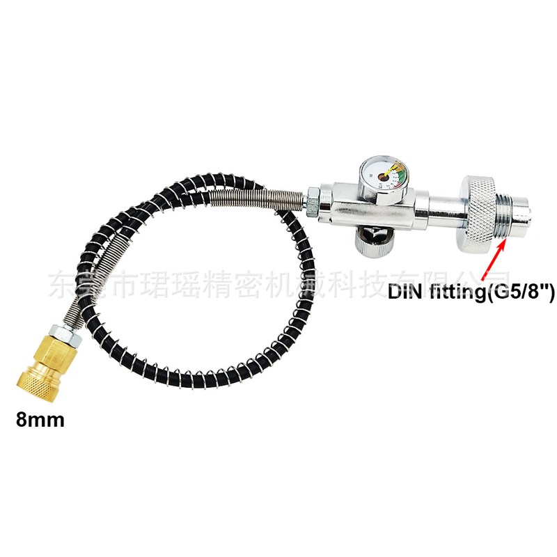 供应潜水充气接头软管六角葫芦 充气快接头二氧化碳 G5/8螺纹