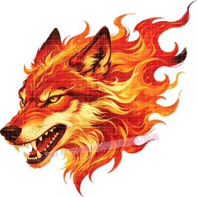霸气火焰狼头贴纸新款防水贴车自粘遮丑墙贴宿舍卧室门窗装饰贴画