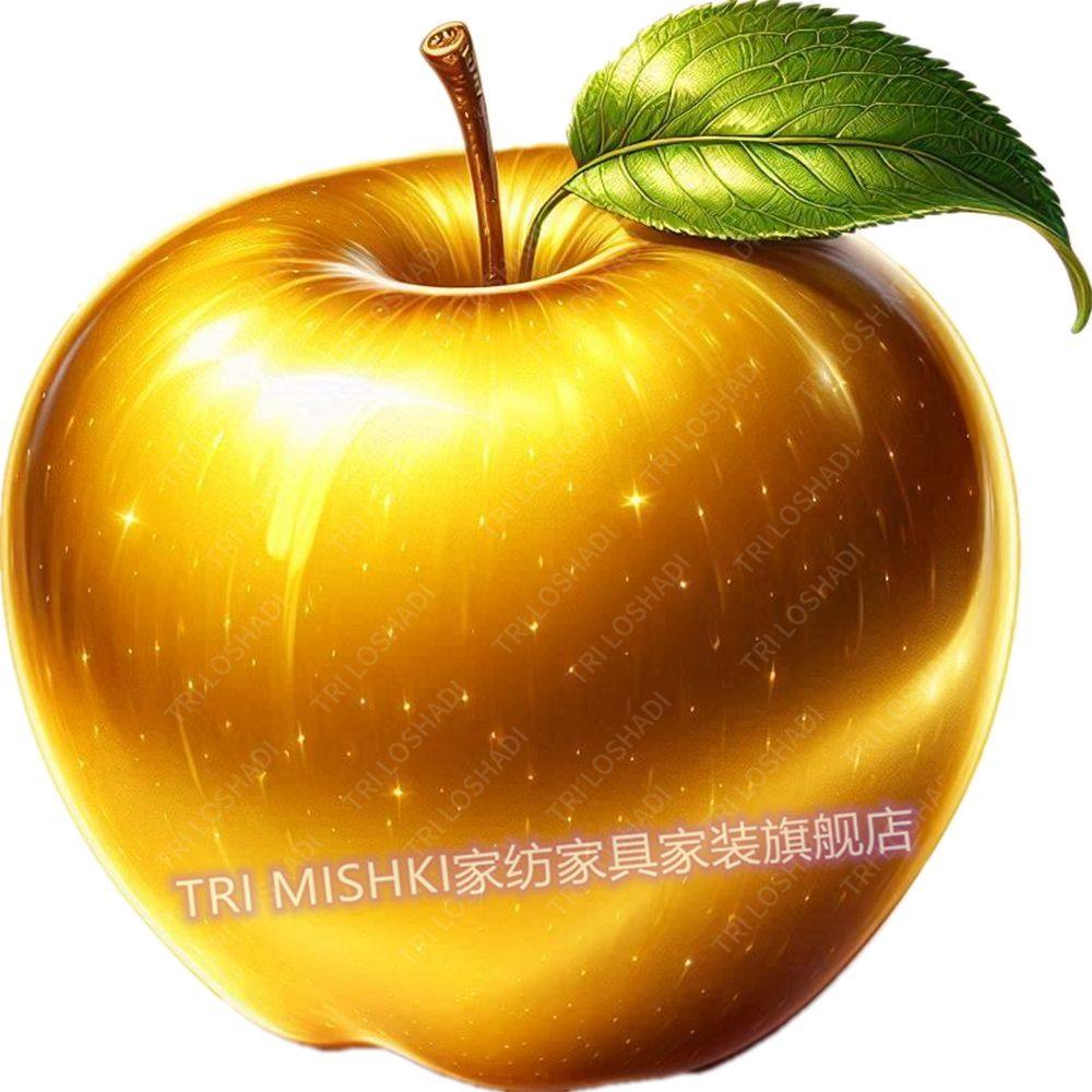 富贵黄金苹果贴纸厨房贴画墙上自粘苹果贴纸图案遮丑瓷砖裂缝装饰