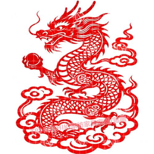 爆款霸气神龙贴纸中式护宅开运自粘墙贴守护平安龙纹贴画防水贴车