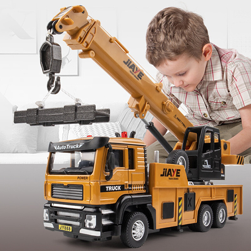 工程车玩具车套装合金挖掘机洒水车搅拌车吊车挖土机男孩儿童模型