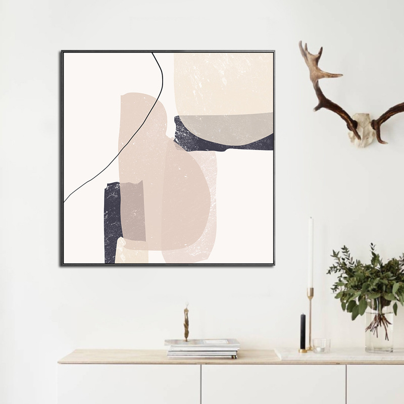 北欧风格客厅装饰画抽象卧室床头挂画现代简约书房餐厅背景墙壁画