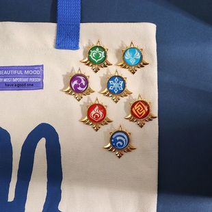 胸针原神周边神之眼挂件稻妻须弥璃月风神元素金属徽章夜光版别针