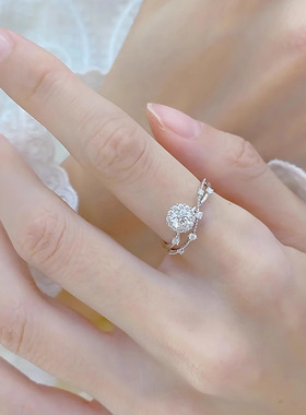 惠祥灿若星辰钻戒30分莫桑石小众设计求婚结婚仙女戒指直销