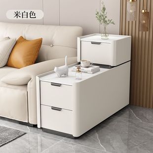 落地沙发边柜意式 2024新款 轻奢多功能实木小型极简现代边几侧边柜