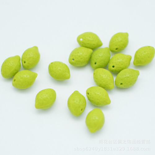 捷克进口10*14mm水果柠檬琉璃玻璃散珠 DIY串珠饰品配件材料