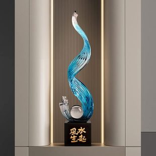 饰品摆件客厅电视柜生轻奢起壁龛礼物风落地乔迁高档水玄关 入户装
