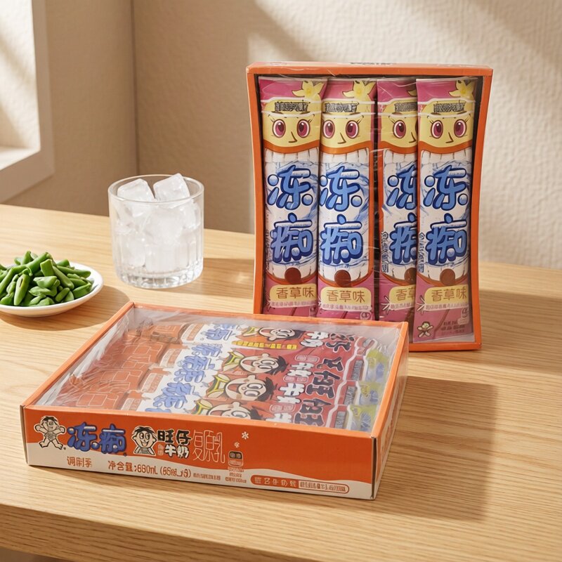 旺旺冻痴680ml旺仔冰淇淋雪糕含乳奶昔饮料香草味夏季解暑饮品图片