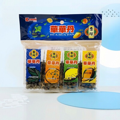 康辉华华丹64g话梅丹清凉甜橙柠檬芒果薄荷原味话化类糖果薄荷糖
