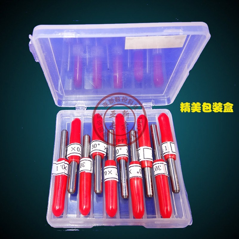 进口3A级4mm毫米 锥度平底尖刀数控雕刻机刀具刻金属钢 铜 铝专用