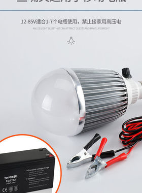 12VLED可调色水果o灯夜市灯电动三轮车48V60V生鲜灯红色灯地摊灯