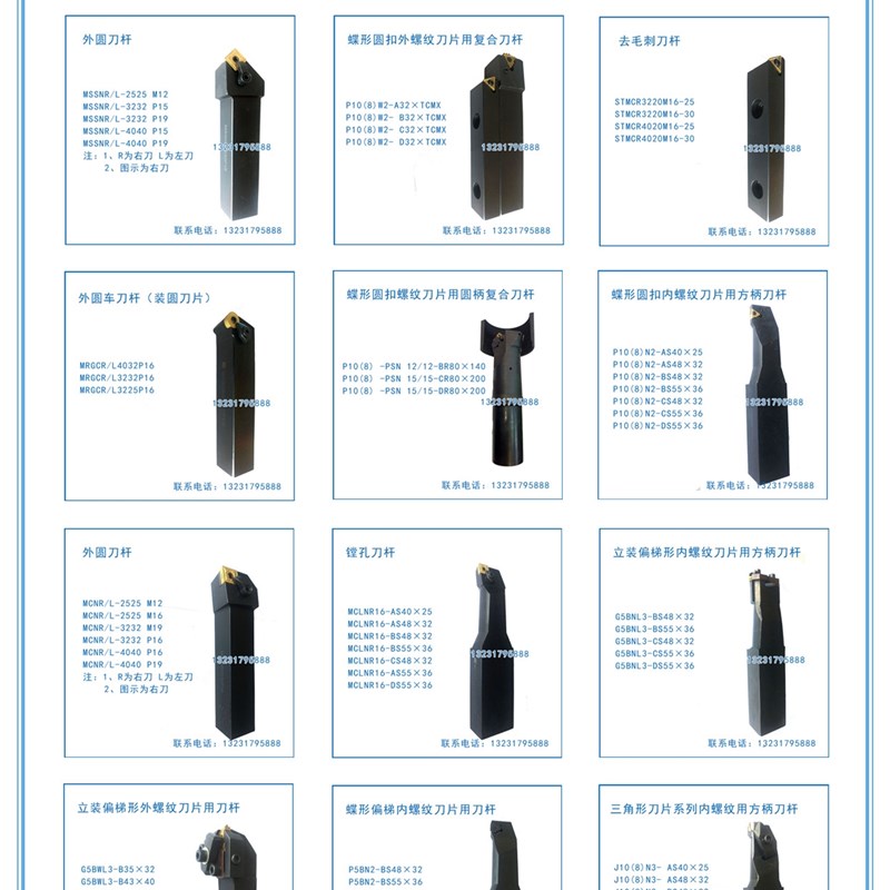 工研所石油管梳刀刀杆P10(8)N2-AS40*25 BS48*32 CS55*36 DS55*36