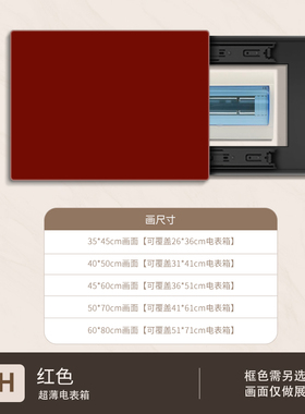 超薄电表箱装饰画遮丑推拉遮挡弱电箱盖板画电闸开关盒挂画配电箱