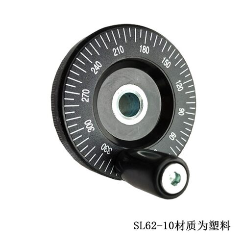 SL63-10旋转手轮带摇把手轮手柄带刻度铝合金手轮