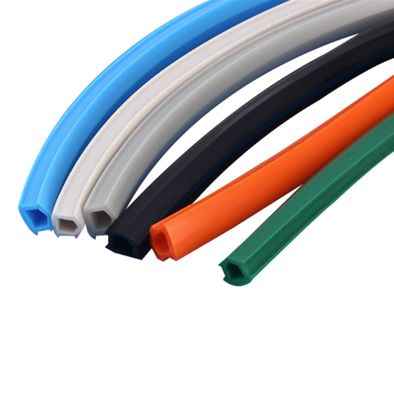 PVC软胶条2020/3030/4040/封条槽6/8/10mm工业铝型材装饰密封压条
