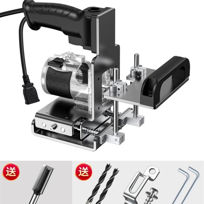 木工二合一连接件开槽器全自动开槽机模具隐形扣件修边机开槽神器