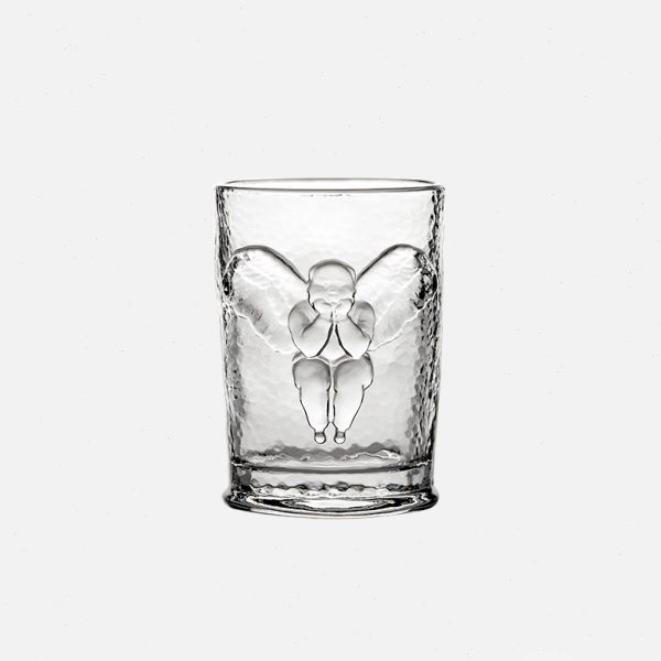 空间艺术 威士忌酒杯/稀奇天使浮雕式方果汁杯礼盒装玻璃杯子水杯