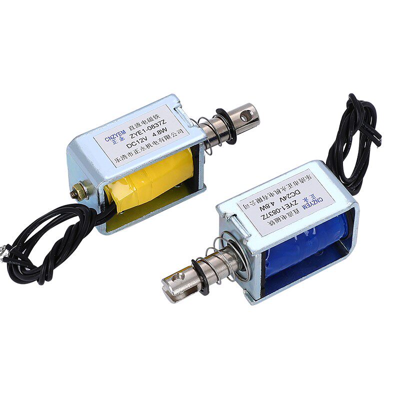 直流推拉电磁铁电磁阀ZYE1-0837Z-4.8W 可长期通电10mm 初力40克
