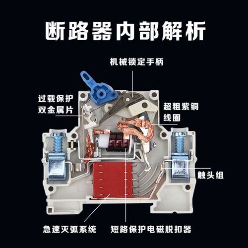 空气开关1P/2P/3P/4P10A-16A-20A-25A-32A-40A-63A空开100A断路器