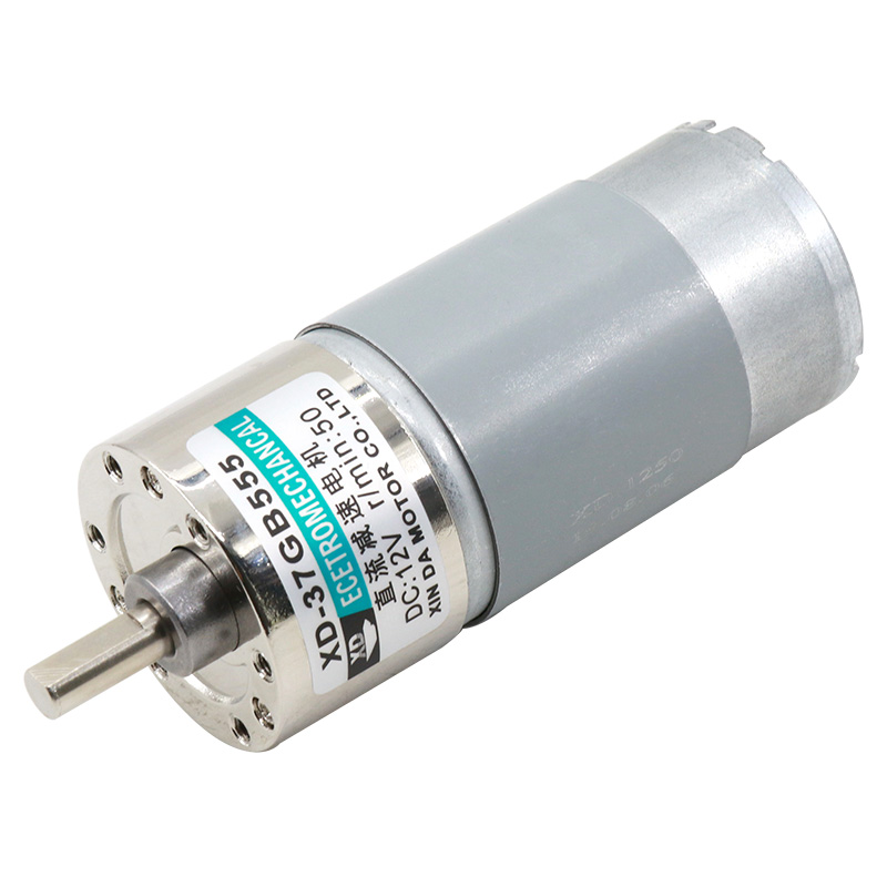 信达12V微型直流减速电机调速慢速小型马达24V齿轮 555低速小电机