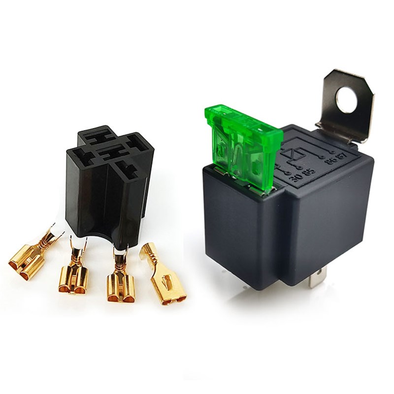 汽车40A继电器12V24V改装大灯喇叭导航大灯4脚80A5脚继电器JD1912