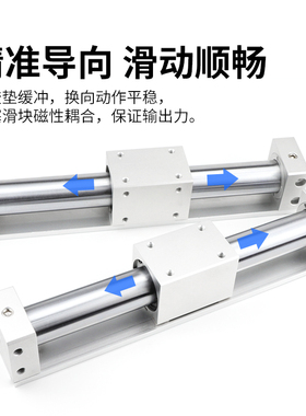 长行程磁耦式无杆气缸高速气动配件CY1R/3R50/63行程0-2000MM可选