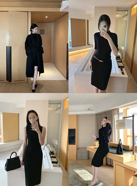 5werkwen 拉夫姐系 早秋高领针织双版本连衣裙