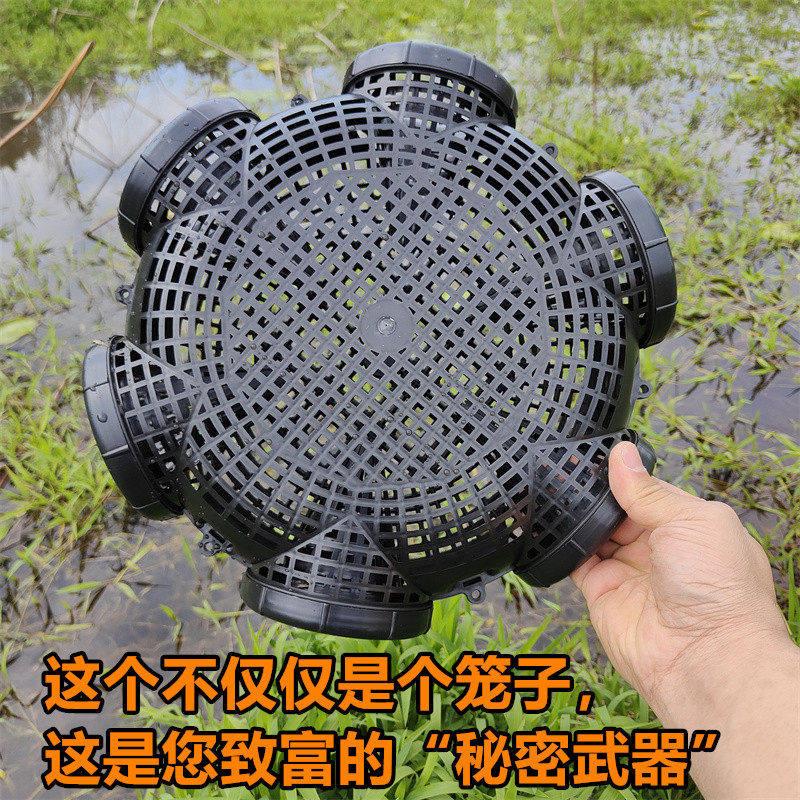 六孔鳝鱼笼地鱼沉底六孔捕鱼笼抓泥鳅龙虾篓加厚耐用倒须口黄鳝笼