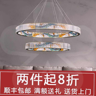 高双层客厅灯创意吧台饭厅灯珐琅彩餐厅灯2021新款