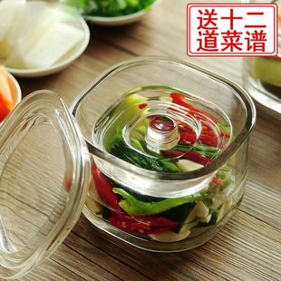 瓶缸家用加厚罐腌夜渍菜浅渍厨房一日本腌制罐泡菜坛子玻璃密封罐