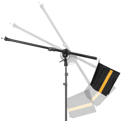 闪光灯顶灯架 摄影器材支撑架 管径加粗 摄影棚打顶光横杆横臂灯