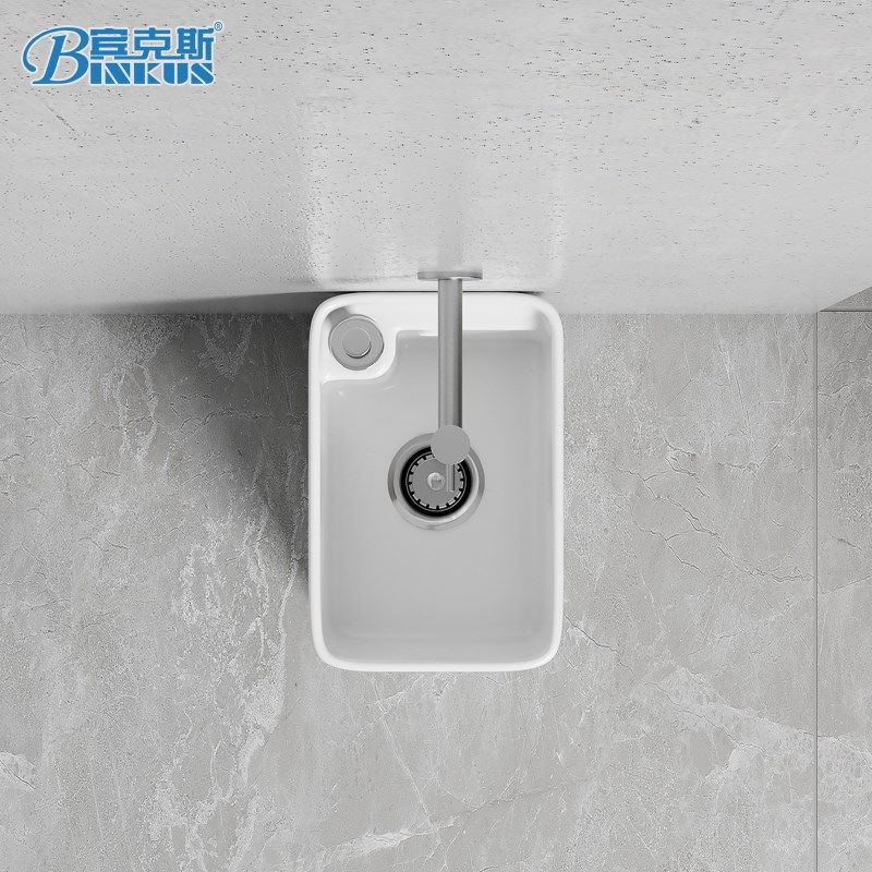 宾克斯20cm迷你陶瓷洗拖把池家用卫生间阳台小号竖放拖布池