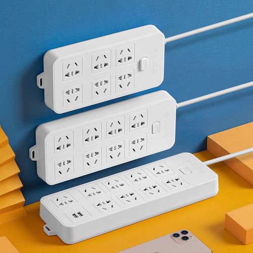 全铜圆孔插排带线家用插座usb排插接口宿舍大学生插线板长线