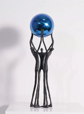 欧式轻奢抽象跳舞女孩人物艺术雕塑摆件客厅玄关样板房家居