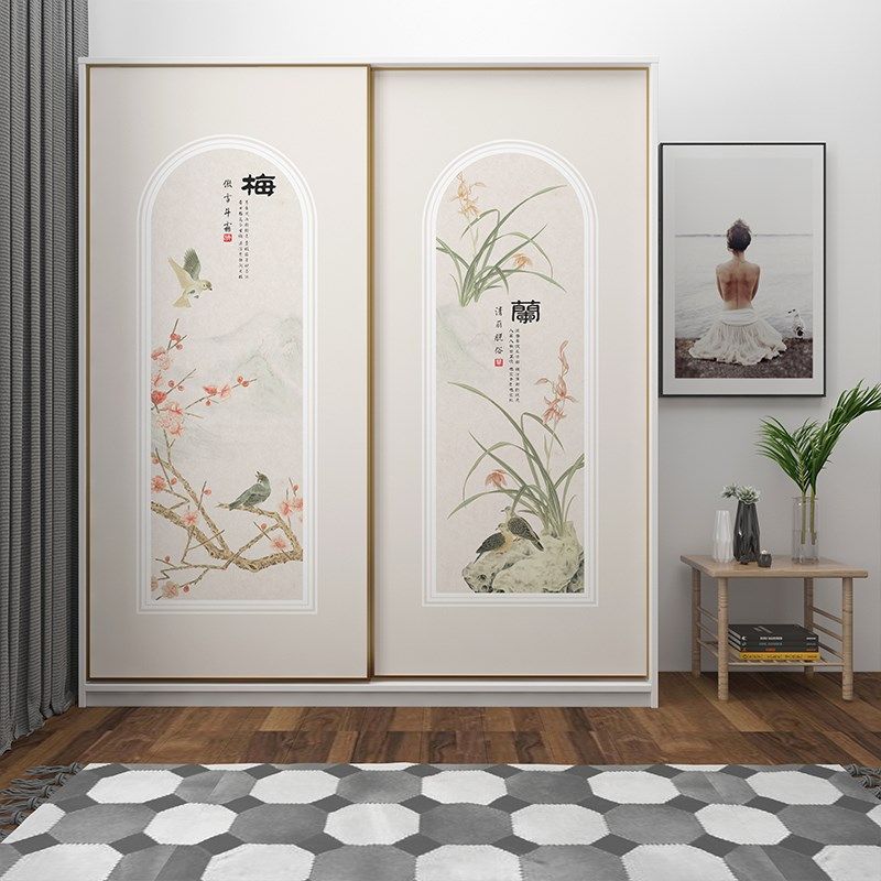 衣柜拉门玻璃门自黏贴纸移门拉门中式覆古加厚不透底遮丑装饰,家居饰品,软装墙贴,淘宝优惠券,粉丝福利购,淘宝优惠卷