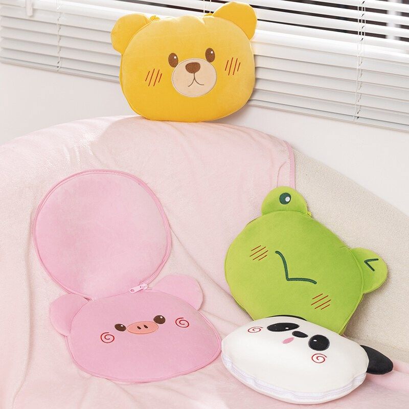 可爱动物抱枕毯两用毯子二合一车用车载办公室多功能睡觉午睡枕毯,居家布艺,抱枕被,淘宝优惠券,粉丝福利购,淘宝优惠卷